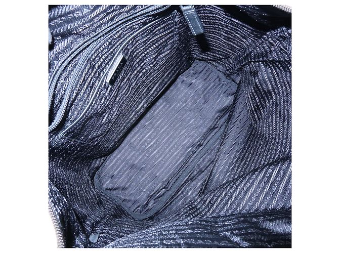 Borsa Tote e Borsa a Tracolla PRADA in Nylon con Logo Triangolare Khaki Black 1BG052 - vista 22