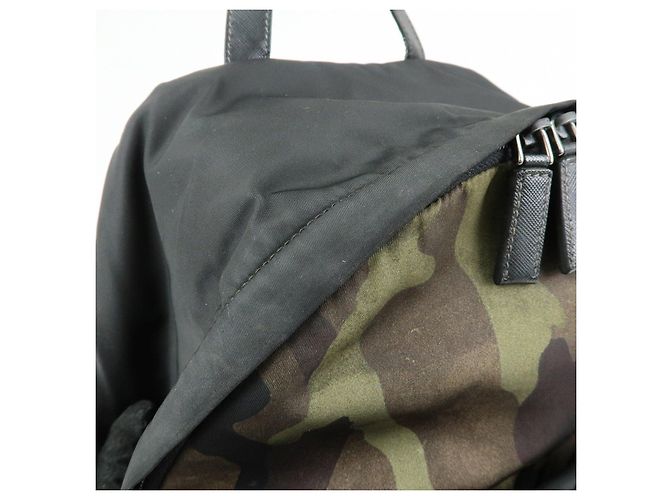PRADA Triangle Logo Nylon Leather Backpack Camouflage VZ0066 - view 13