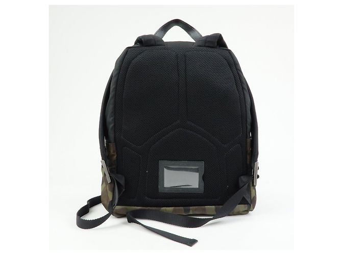 PRADA Triangle Logo Nylon Leather Backpack Camouflage VZ0066 - view 2