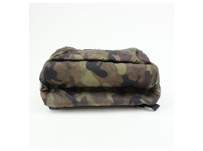 PRADA Triangle Logo Nylon Leather Backpack Camouflage VZ0066 - view 5