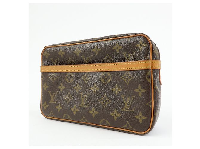 Louis Vuitton Monogram Compiegne 23 Pouch Clutch Bag Brown M51845 - vista 3