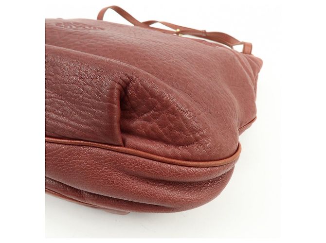 Borsa Tote in pelle Anagram LOEWE Borsa a tracolla Bordeaux - vista 10