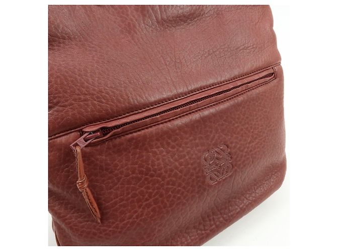 Borsa Tote in pelle Anagram LOEWE Borsa a tracolla Bordeaux - vista 17
