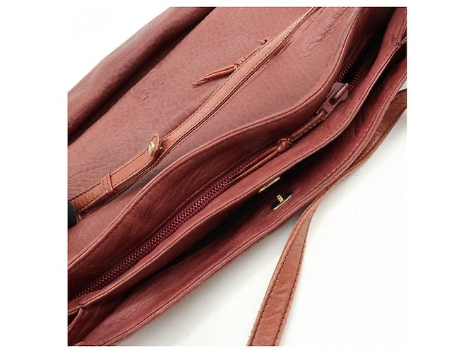 Borsa Tote in pelle Anagram LOEWE Borsa a tracolla Bordeaux - vista 20