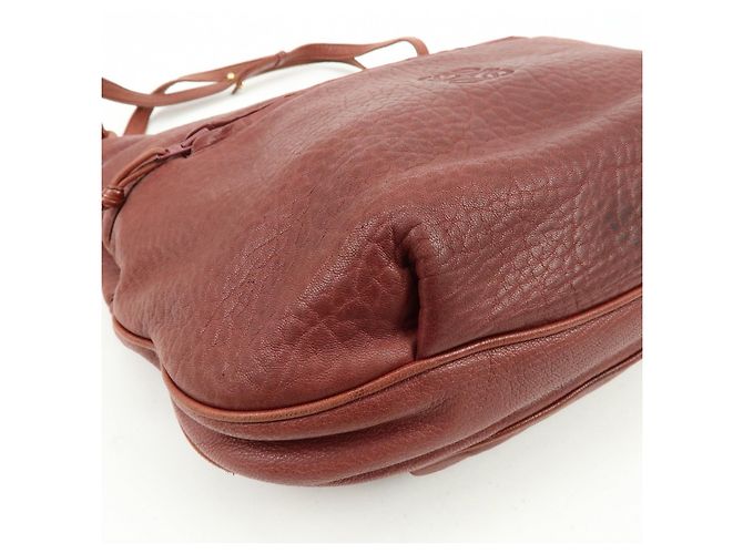 Borsa Tote in pelle Anagram LOEWE Borsa a tracolla Bordeaux - vista 9