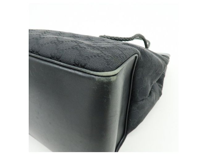 Borsa Tote e Borsa a Tracolla GUCCI GG Canvas Leather Black 109141 - vista 10
