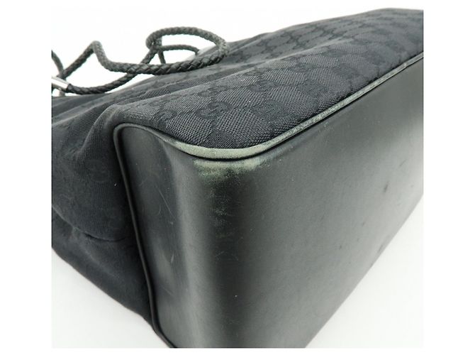 Borsa Tote e Borsa a Tracolla GUCCI GG Canvas Leather Black 109141 - vista 11