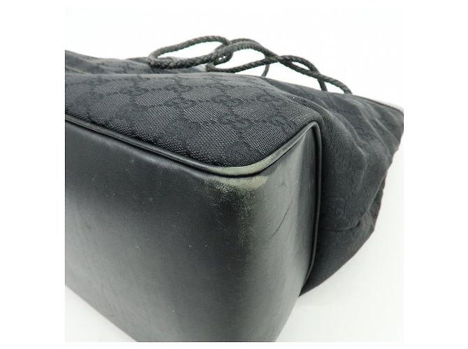 Borsa Tote e Borsa a Tracolla GUCCI GG Canvas Leather Black 109141 - vista 12