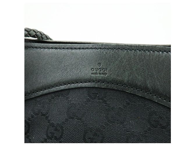 Borsa Tote e Borsa a Tracolla GUCCI GG Canvas Leather Black 109141 - vista 17