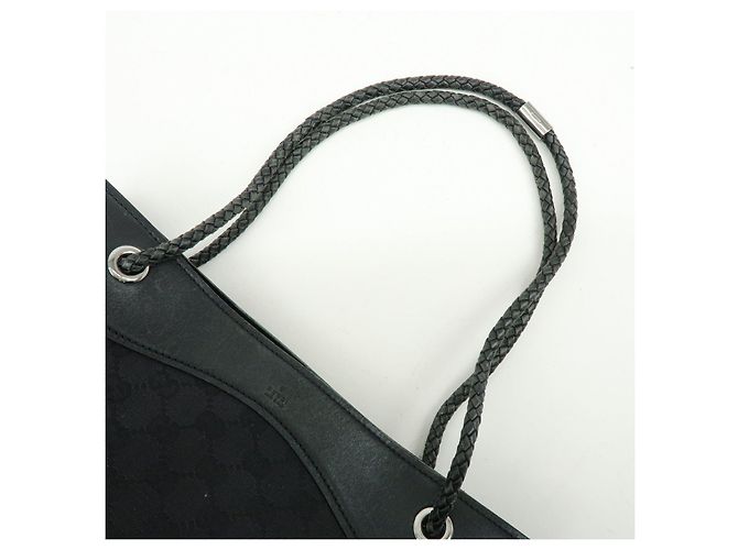 Borsa Tote e Borsa a Tracolla GUCCI GG Canvas Leather Black 109141 - vista 6