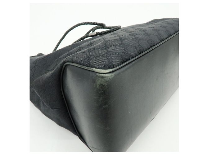 Borsa Tote e Borsa a Tracolla GUCCI GG Canvas Leather Black 109141 - vista 9