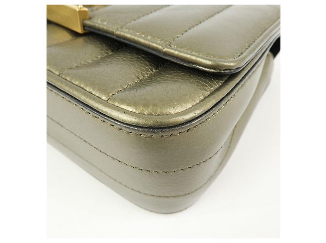 Autre Marque SAINT LAURENT PARIS Borsa a tracolla Vicky in pelle Borsa crossbody Oro - vista 11
