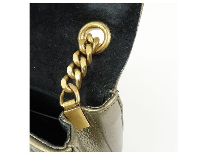 Autre Marque SAINT LAURENT PARIS Borsa a tracolla Vicky in pelle Borsa crossbody Oro - vista 20