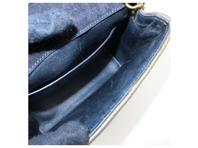 Autre Marque SAINT LAURENT PARIS Borsa a tracolla Vicky in pelle Borsa crossbody Oro - vista 21