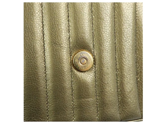 Autre Marque SAINT LAURENT PARIS Borsa a tracolla Vicky in pelle Borsa crossbody Oro - vista 23