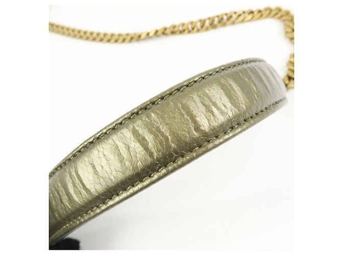 Autre Marque SAINT LAURENT PARIS Borsa a tracolla Vicky in pelle Borsa crossbody Oro - vista 7