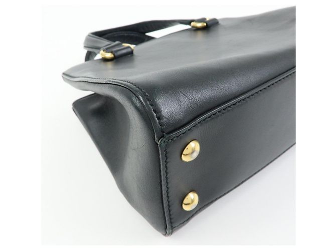 GUCCI Sylvie Sherry Canvas Leather 2Way Shoulder Bag Black 460331 - vista 12