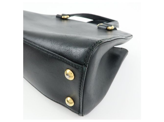 GUCCI Sylvie Sherry Canvas Leather 2Way Shoulder Bag Black 460331 - vista 13