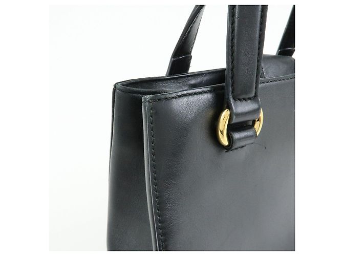GUCCI Sylvie Sherry Canvas Leather 2Way Shoulder Bag Black 460331 - vista 16