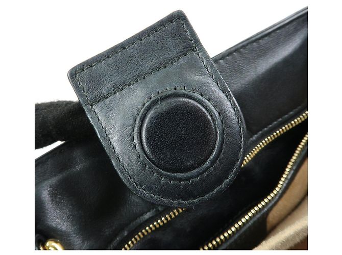GUCCI Sylvie Sherry Canvas Leather 2Way Shoulder Bag Black 460331 - vista 19