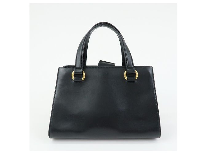 GUCCI Sylvie Sherry Canvas Leather 2Way Shoulder Bag Black 460331 - vista 2