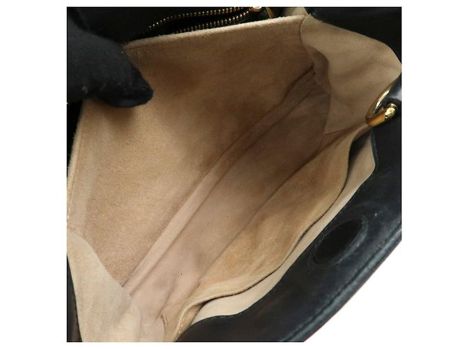 GUCCI Sylvie Sherry Canvas Leather 2Way Shoulder Bag Black 460331 - vista 21