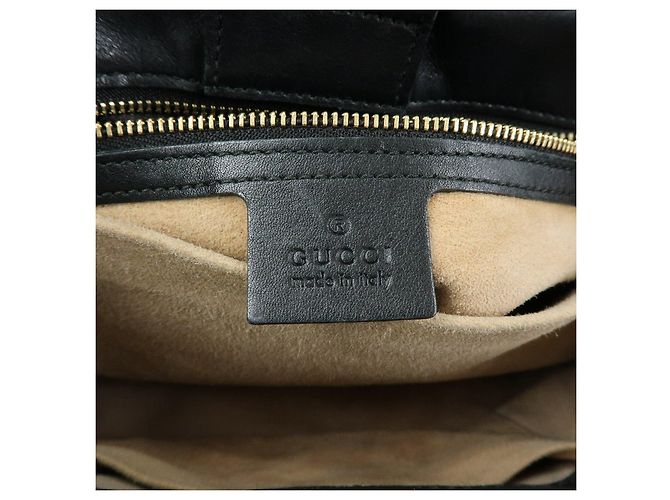 GUCCI Sylvie Sherry Canvas Leather 2Way Shoulder Bag Black 460331 - vista 23