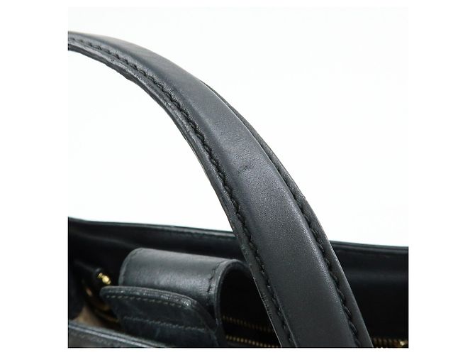 GUCCI Sylvie Sherry Canvas Leather 2Way Shoulder Bag Black 460331 - vista 7