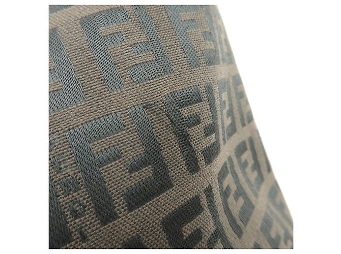 Borsa a tracolla FENDI Zucca Canvas Leather Brown Black 7VA003 - vista 16