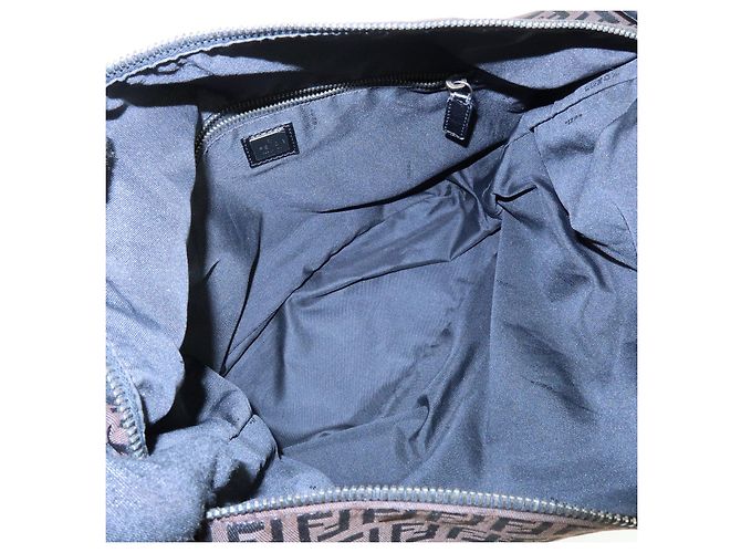 Borsa a tracolla FENDI Zucca Canvas Leather Brown Black 7VA003 - vista 19