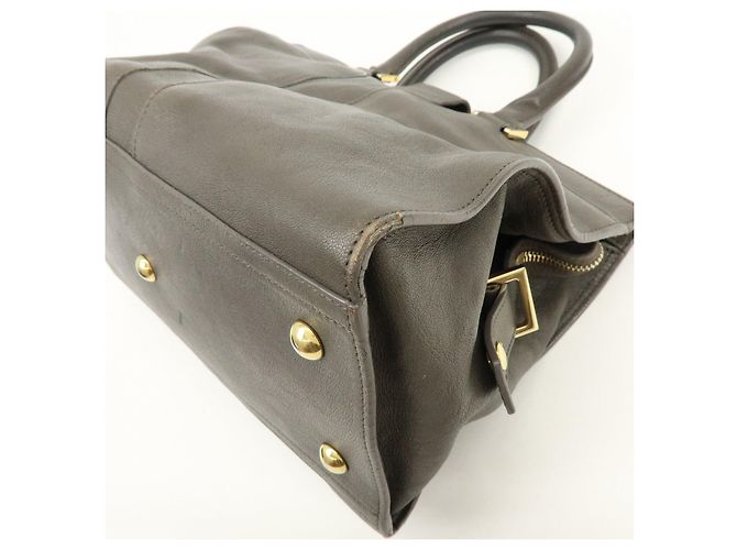 Autre Marque SAINT LAURENT PARIS Borsa 2WAY Cabas Chyc in pelle Grigio 370699 - vista 13