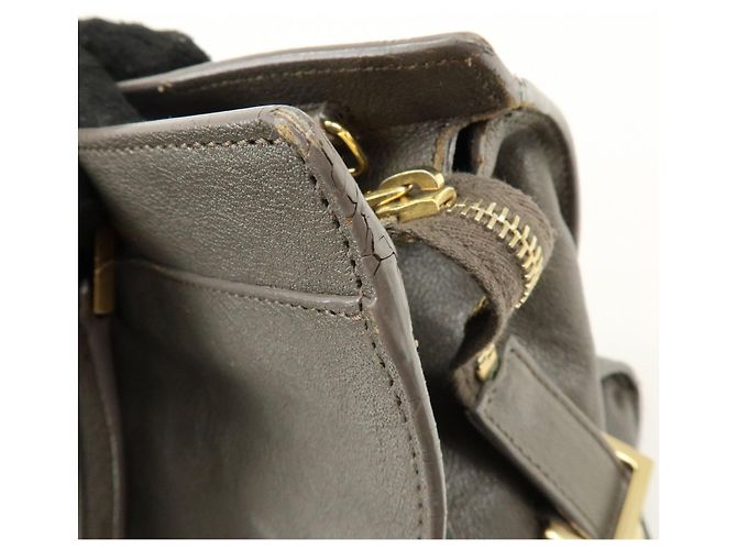 Autre Marque SAINT LAURENT PARIS Borsa 2WAY Cabas Chyc in pelle Grigio 370699 - vista 17