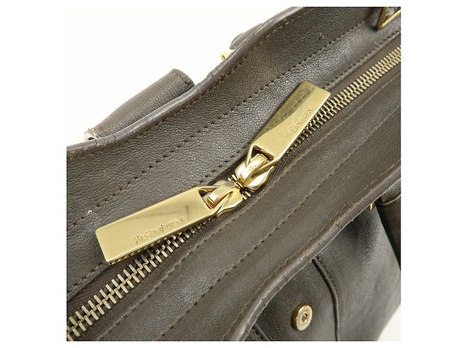 Autre Marque SAINT LAURENT PARIS Borsa 2WAY Cabas Chyc in pelle Grigio 370699 - vista 18