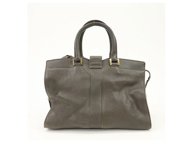 Autre Marque SAINT LAURENT PARIS Borsa 2WAY Cabas Chyc in pelle Grigio 370699 - vista 2