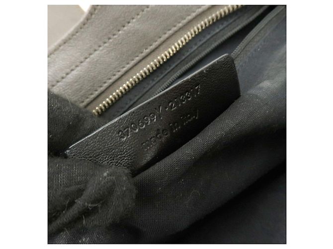 Autre Marque SAINT LAURENT PARIS Borsa 2WAY Cabas Chyc in pelle Grigio 370699 - vista 24