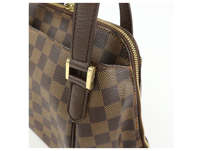 Borsa Louis Vuitton Damier Canvas Belem PM Ebene Brown N51173 - vista 16