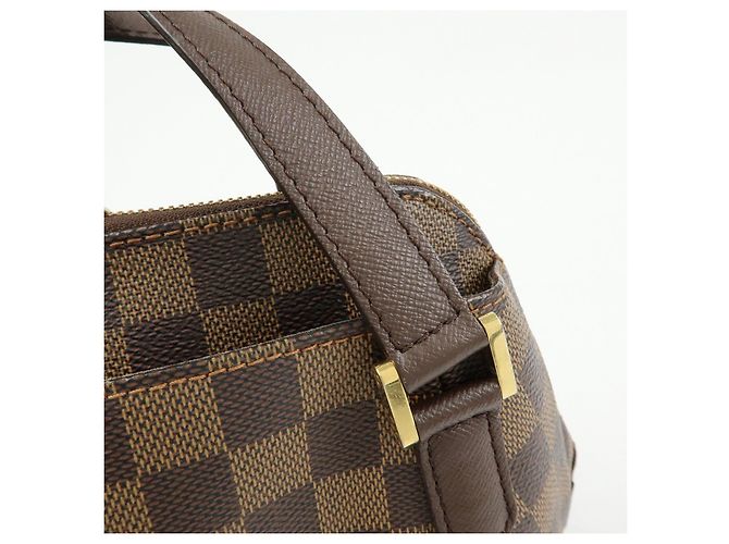 Borsa Louis Vuitton Damier Canvas Belem PM Ebene Brown N51173 - vista 7