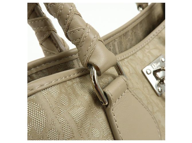 Borsa a mano Christian Dior Romantic Trotter in PVC e pelle Beige - vista 12