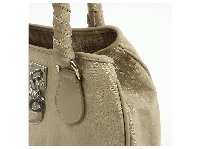 Borsa a mano Christian Dior Romantic Trotter in PVC e pelle Beige - vista 17
