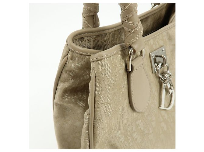 Borsa a mano Christian Dior Romantic Trotter in PVC e pelle Beige - vista 18
