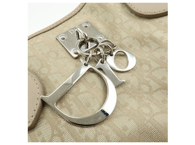 Borsa a mano Christian Dior Romantic Trotter in PVC e pelle Beige - vista 19