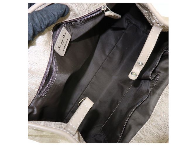 Borsa a mano Christian Dior Romantic Trotter in PVC e pelle Beige - vista 20