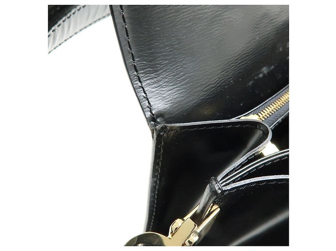 Borsa a tracolla Louis Vuitton Epi Freerun in pelle Noir Black M52402 - vista 19