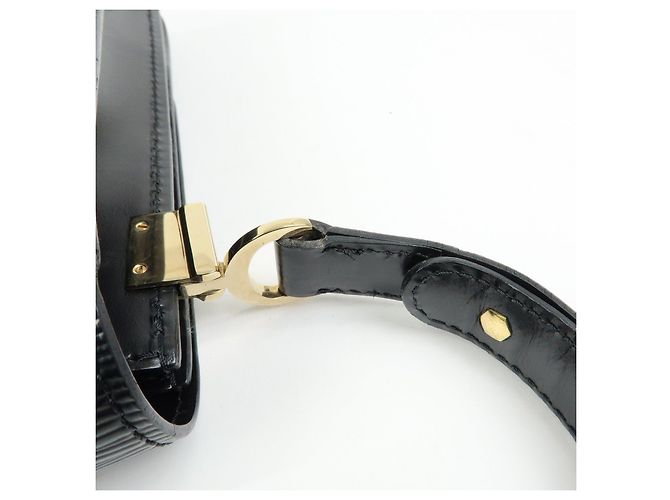 Borsa a tracolla Louis Vuitton Epi Freerun in pelle Noir Black M52402 - vista 9