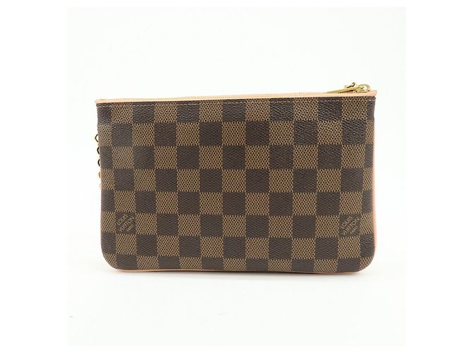 Louis Vuitton Damier Ebene Pochette Double Zip Rose Ballerine N60254 - vista 2