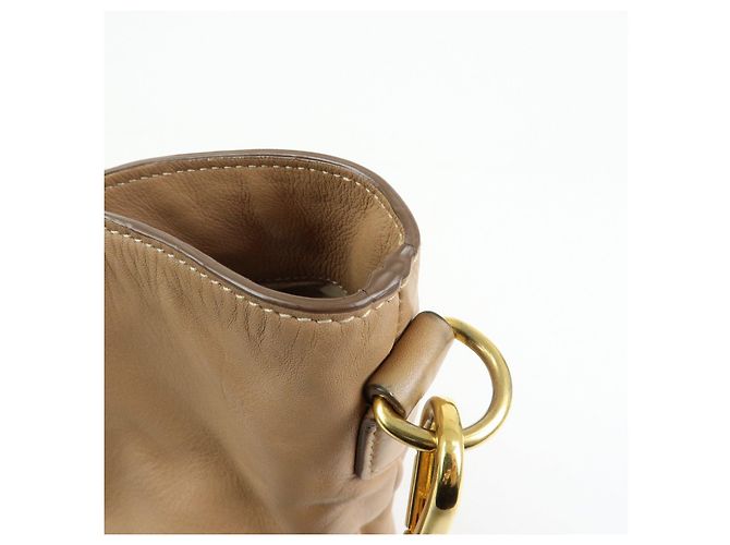 PRADA Borsa a mano e a tracolla 2Way in pelle di vitello morbida Light Brown BN1902 - vista 16