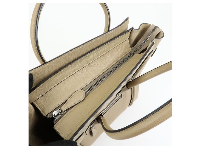 Céline CELINE Luggage Bolso Tote de piel de becerro Bolso de mano Beige - vista 19