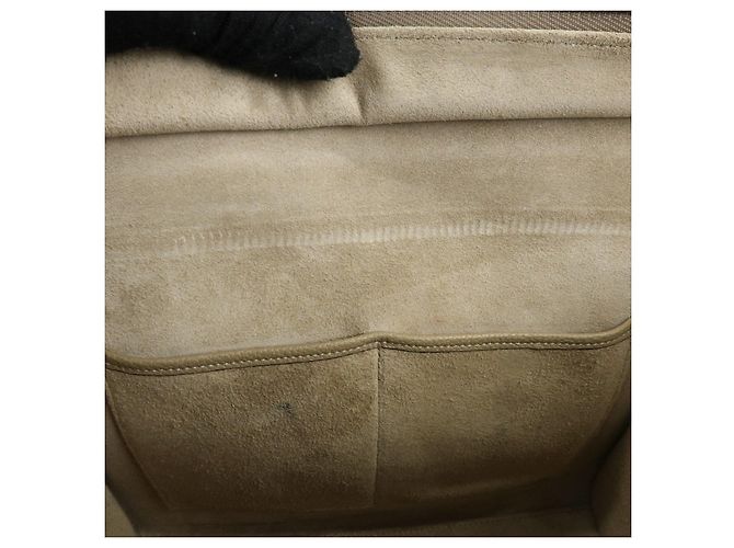 Céline CELINE Luggage Bolso Tote de piel de becerro Bolso de mano Beige - vista 23