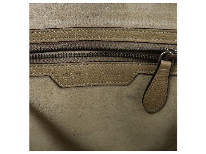 Céline CELINE Luggage Bolso Tote de piel de becerro Bolso de mano Beige - vista 24