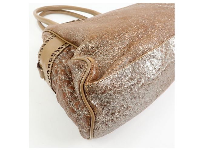 FENDI Borsa Tote Ethnico in pelle Borsa a spalla Camel 8BN162 - vista 11